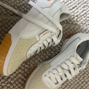 Puma White and Cream Sneakers - women’s lifestyle